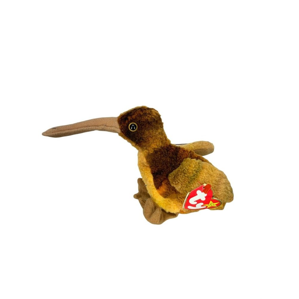 Vintage Retired Ty Beanie Baby Beak The Kiwi Bird‎ Plush